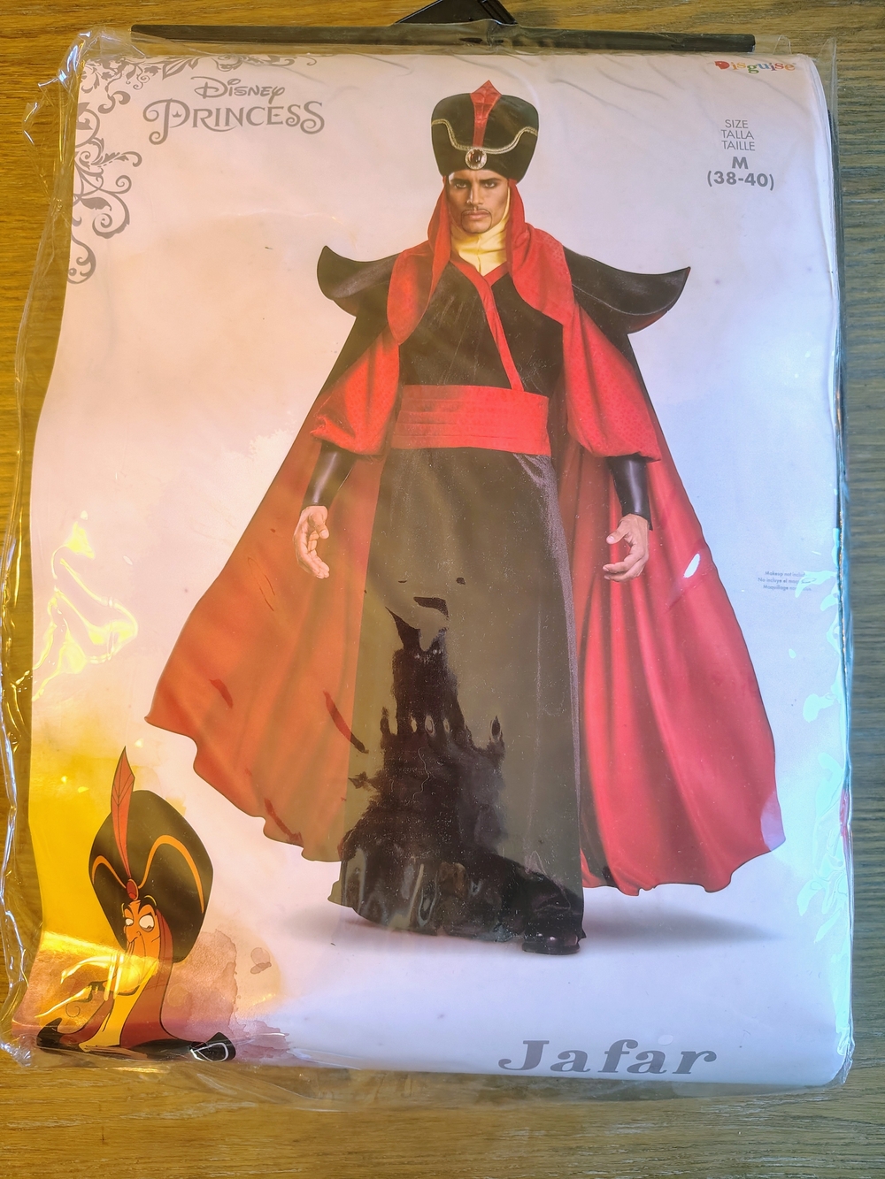 NWT Disney Aladdin Jafar Deluxe Adult Costume Disguise Size M 38-40 Sealed